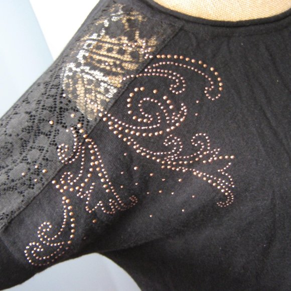 Olsen Black Sweater with Bling - Picture 3 of 5